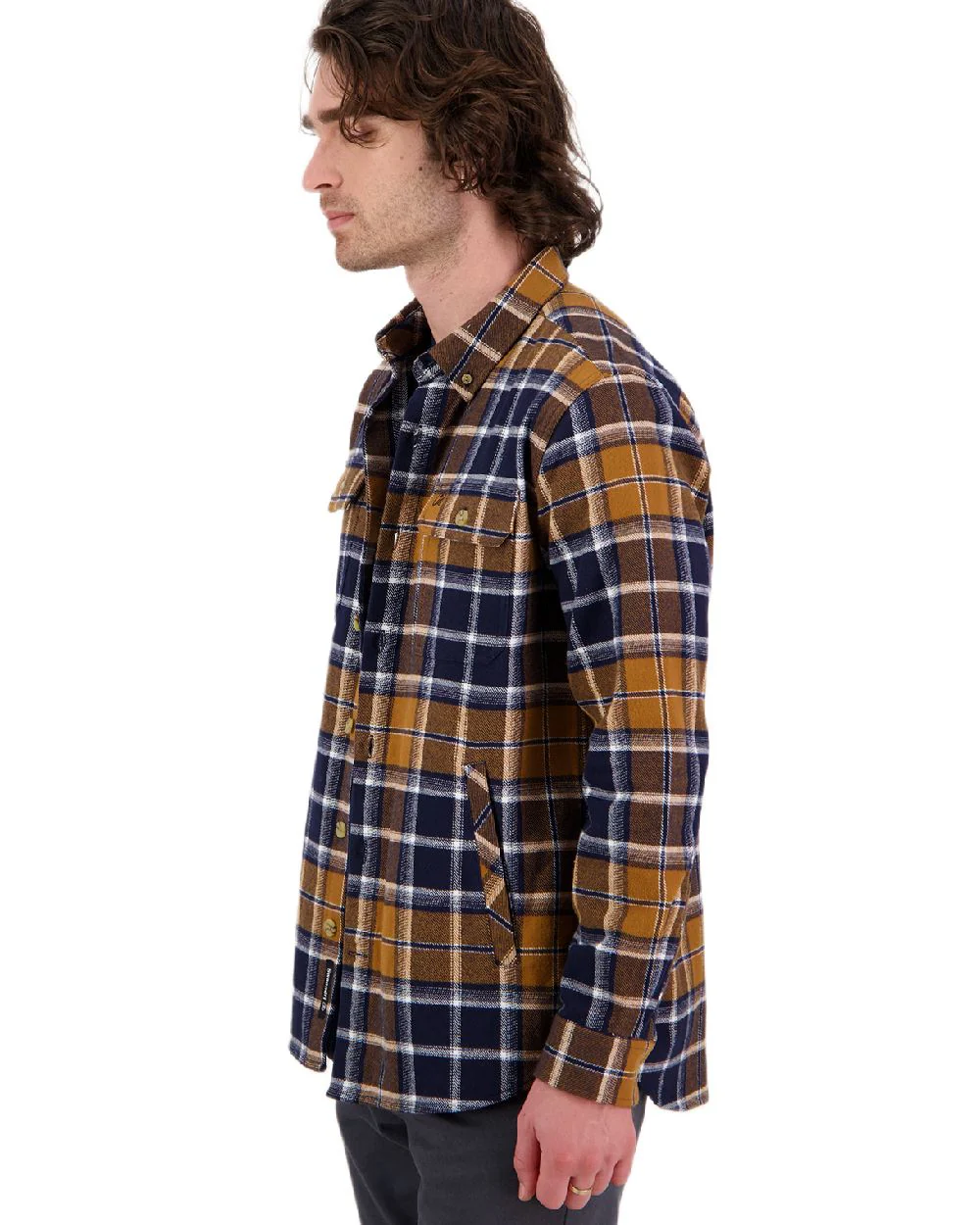 Swanndri Mens Pencarrow Long Sleeved Shacket - Image 5