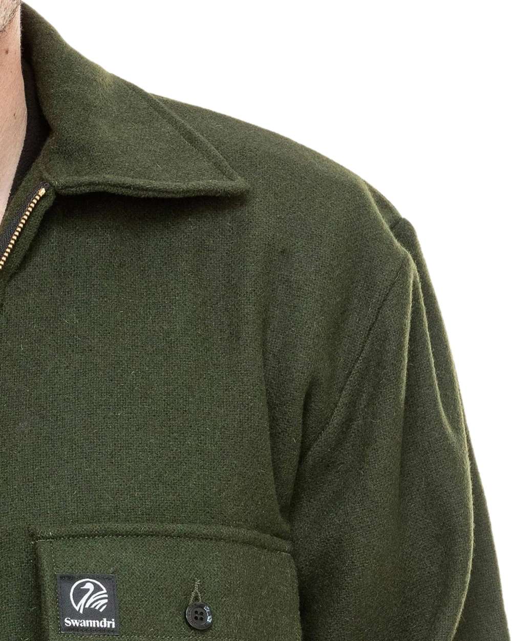 Swanndri Mens Ranger Wool Zip Front Bushshirt - Image 12