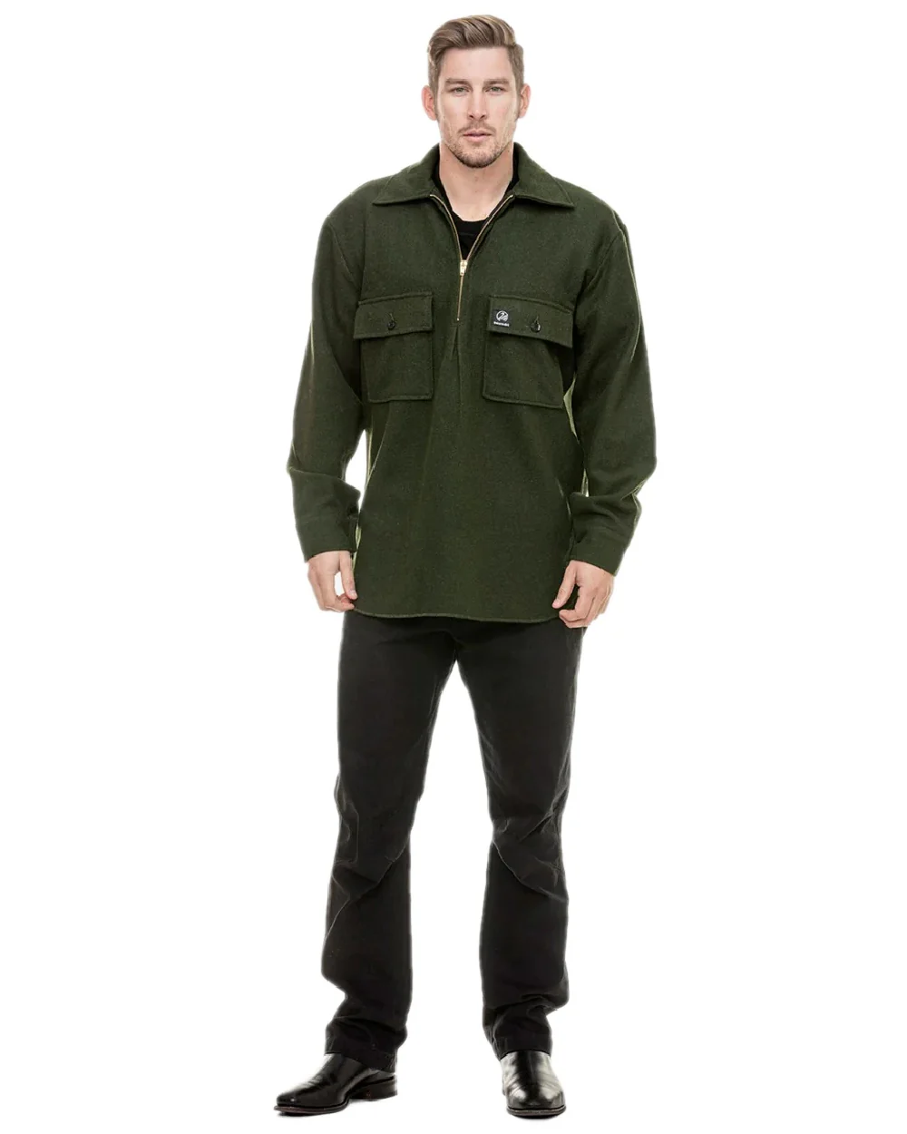 Swanndri Mens Ranger Wool Zip Front Bushshirt - Image 13