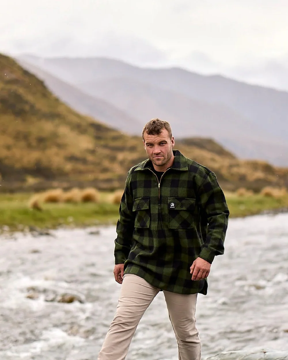 Swanndri Mens Ranger Wool Zip Front Bushshirt - Image 15