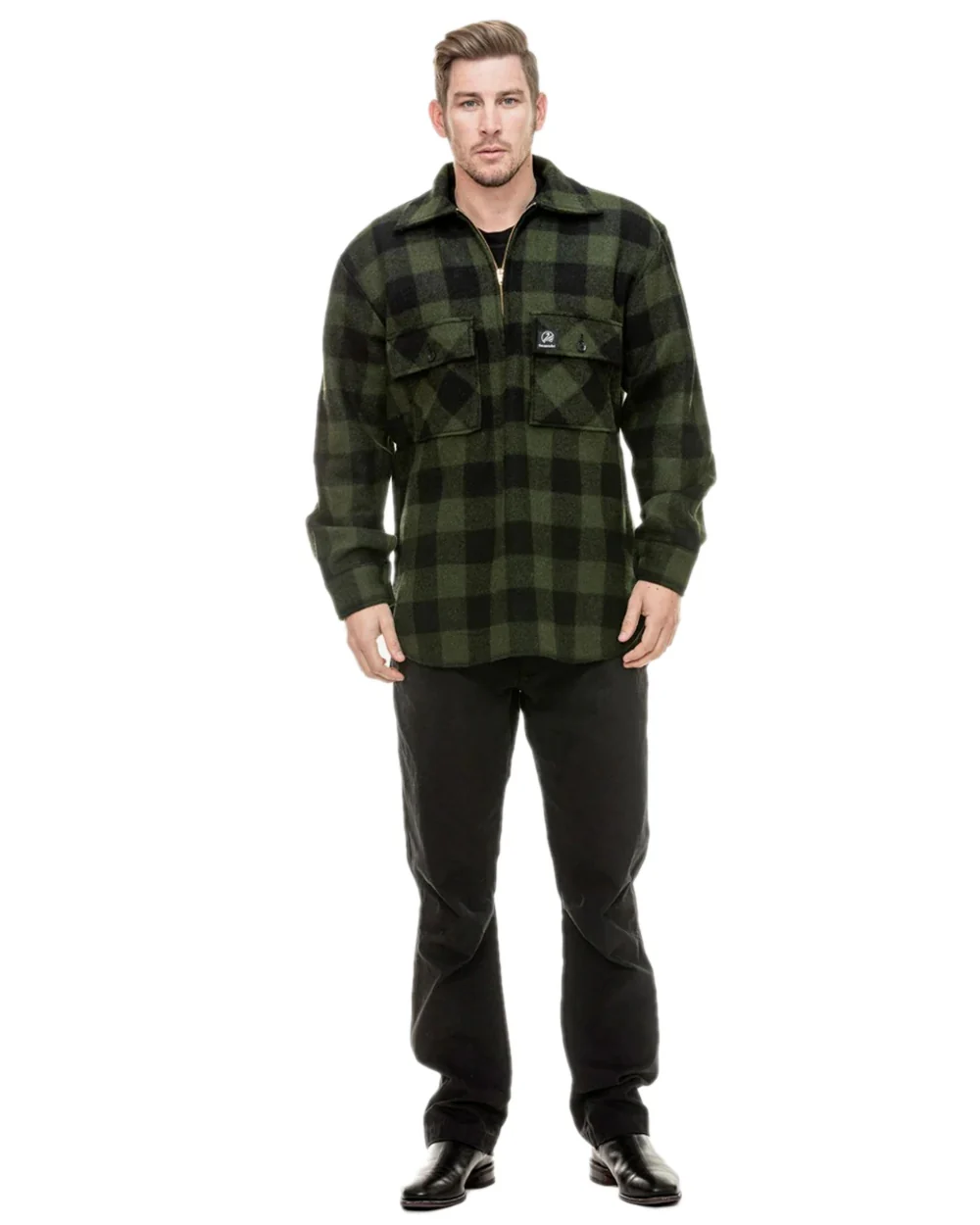 Swanndri Mens Ranger Wool Zip Front Bushshirt - Image 17