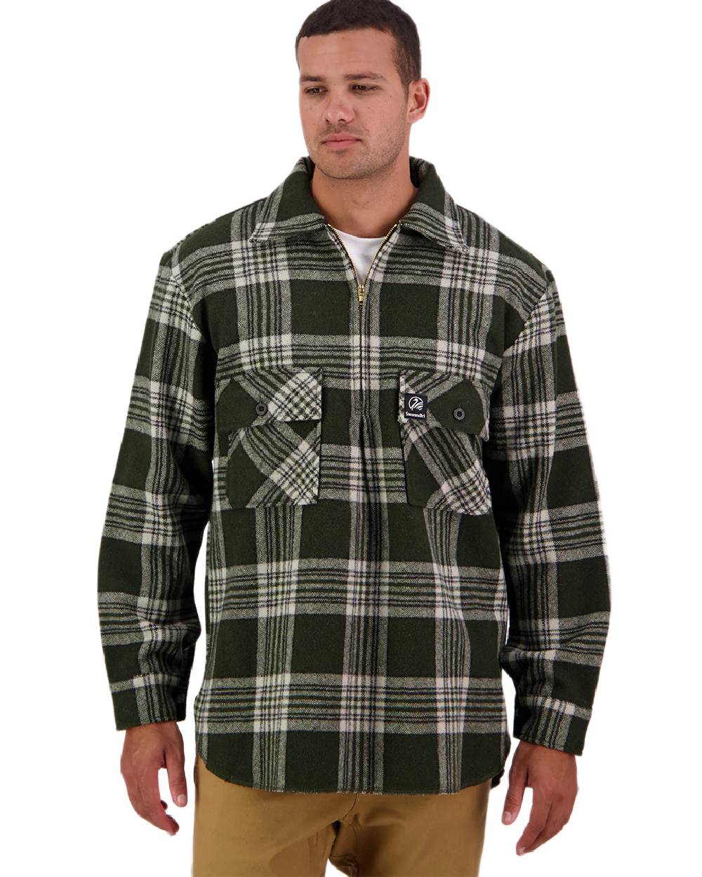 Swanndri Mens Ranger Wool Zip Front Bushshirt - Image 35