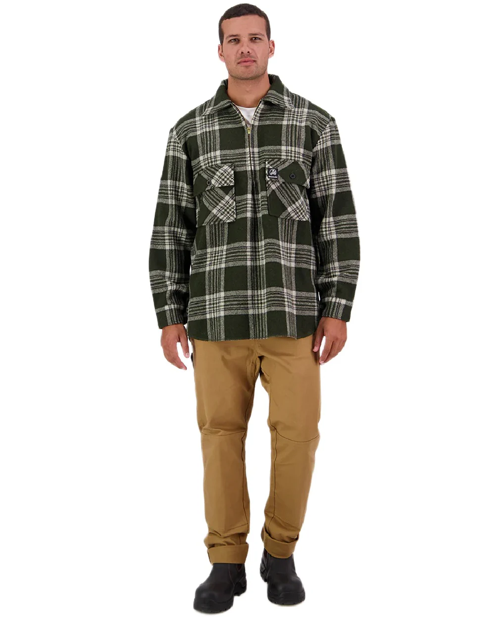 Swanndri Mens Ranger Wool Zip Front Bushshirt - Image 37