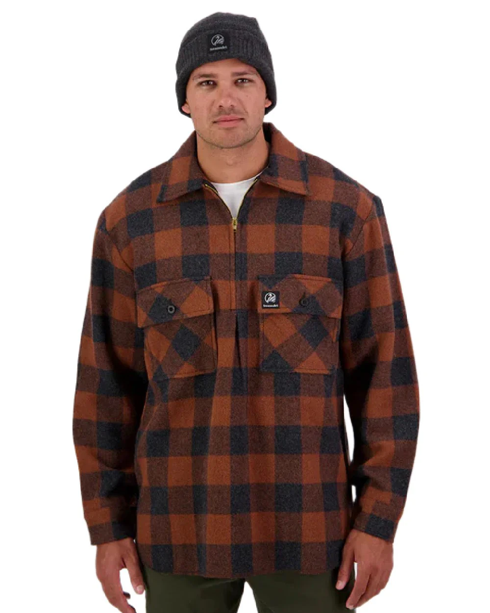 Swanndri Mens Ranger Wool Zip Front Bushshirt - Image 40