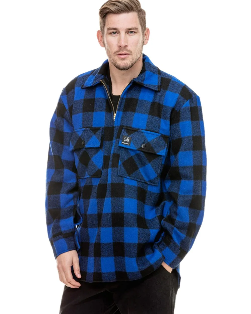 Swanndri Mens Ranger Wool Zip Front Bushshirt - Image 5