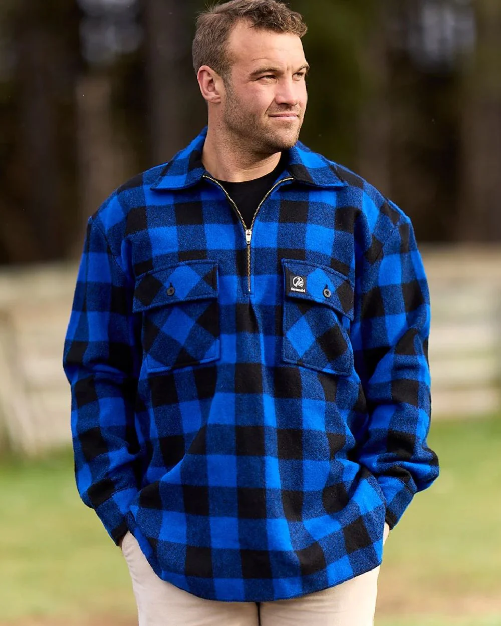Swanndri Mens Ranger Wool Zip Front Bushshirt - Image 6
