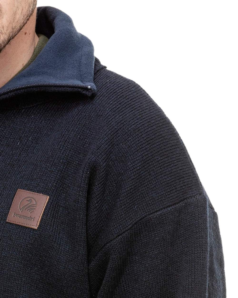 Swanndri Mens Rhino Stormshield Wool Jersey With Windproof Lining - Image 5