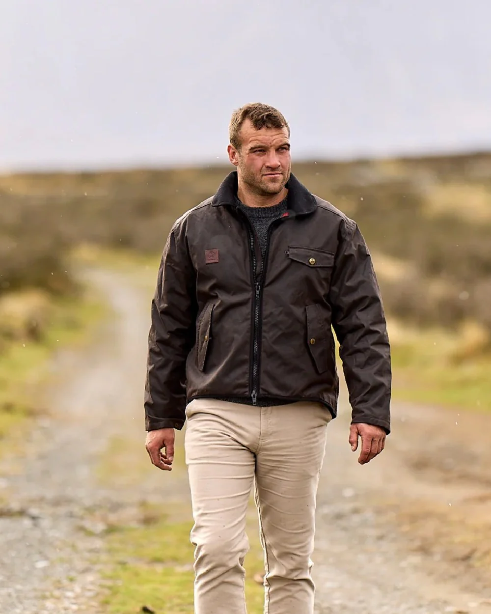 Swanndri Mens Waimak Oilskin Jacket With Wool Lining - Image 2