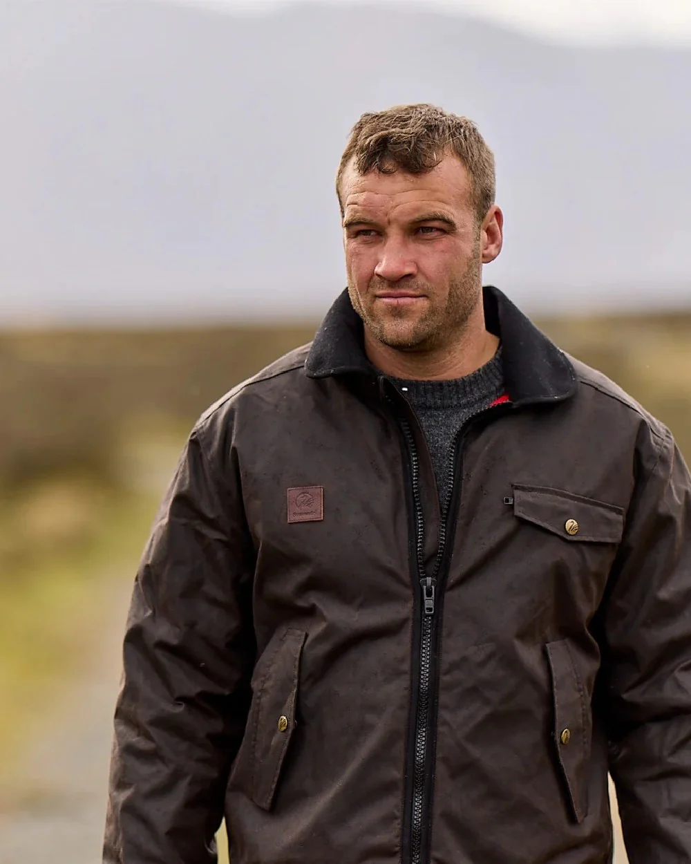 Swanndri Mens Waimak Oilskin Jacket With Wool Lining - Image 3