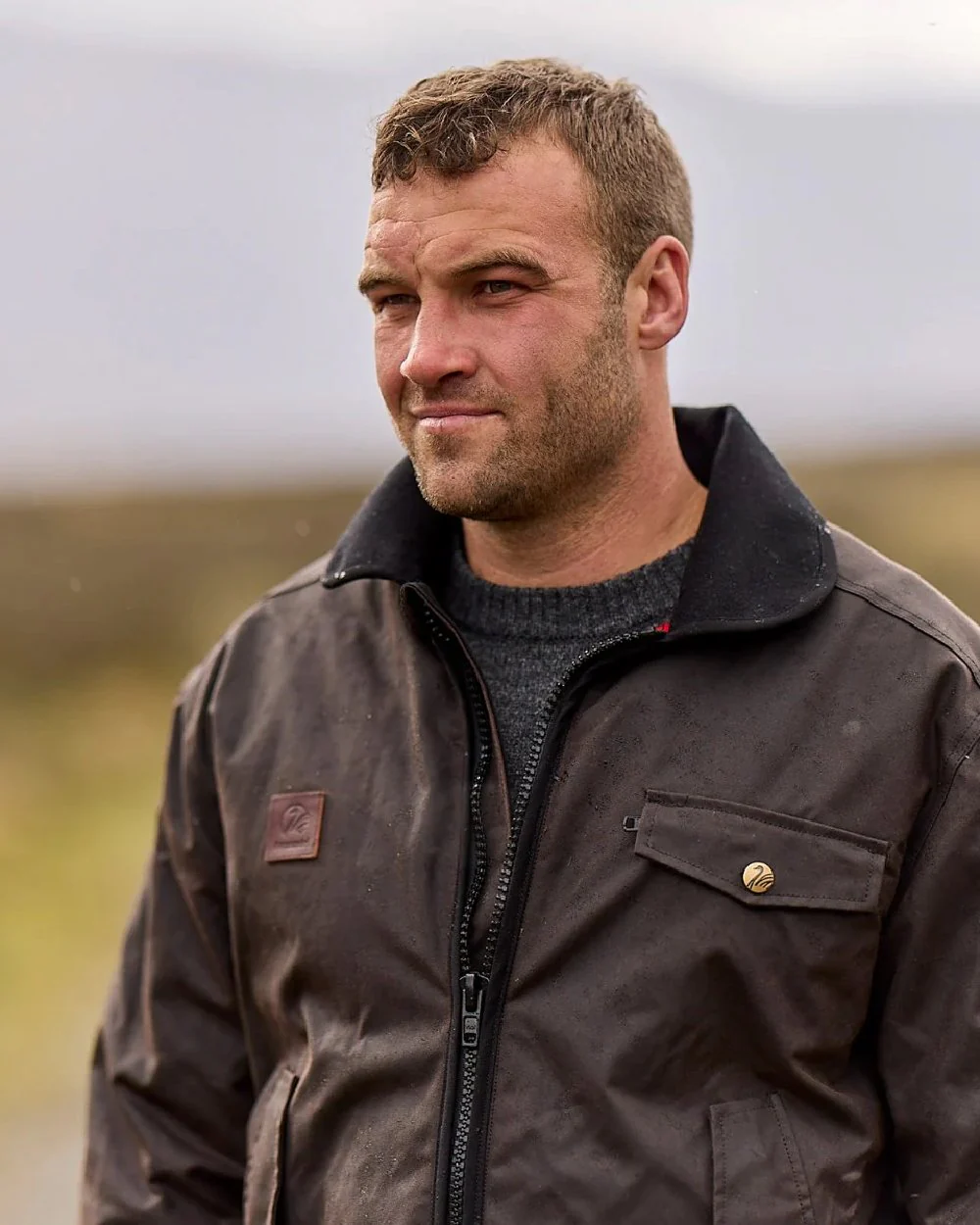 Swanndri Mens Waimak Oilskin Jacket With Wool Lining - Image 4