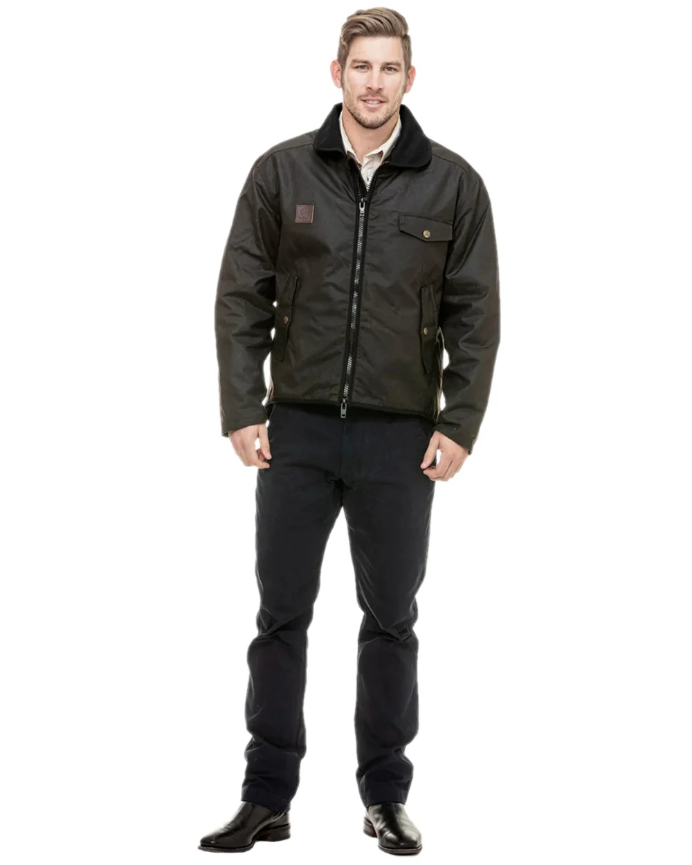 Swanndri Mens Waimak Oilskin Jacket With Wool Lining - Image 5
