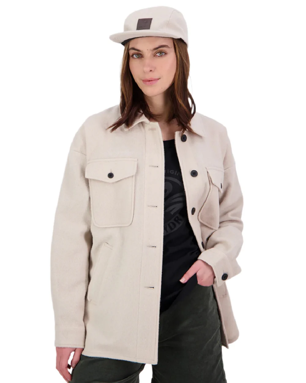 Swanndri Womens Harbourage Lite Wool Shacket - Image 9