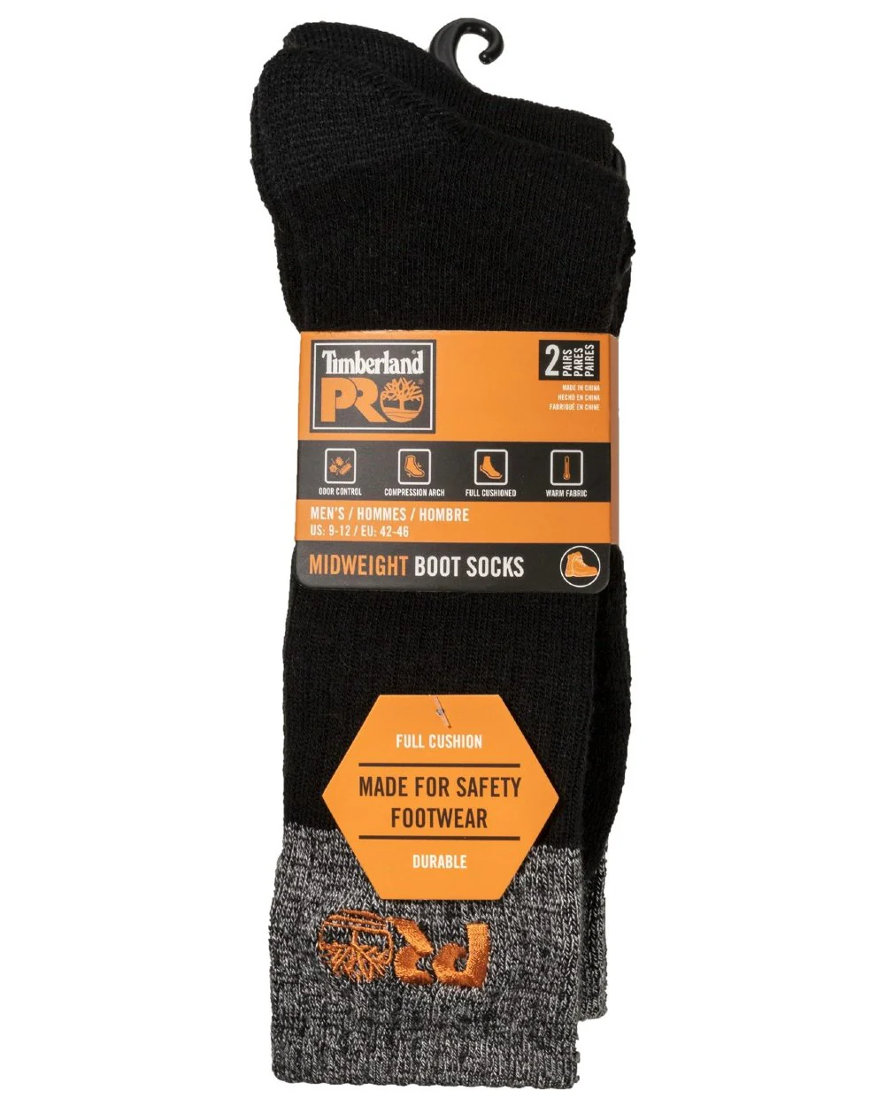 Timberland Pro Colour Block Full Cushion Boot Sock 2 Pack - Image 2