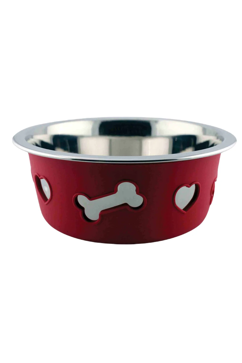 WeatherBeeta Non-Slip Stainless Steel Silicone Bone Dog Bowl - Image 4