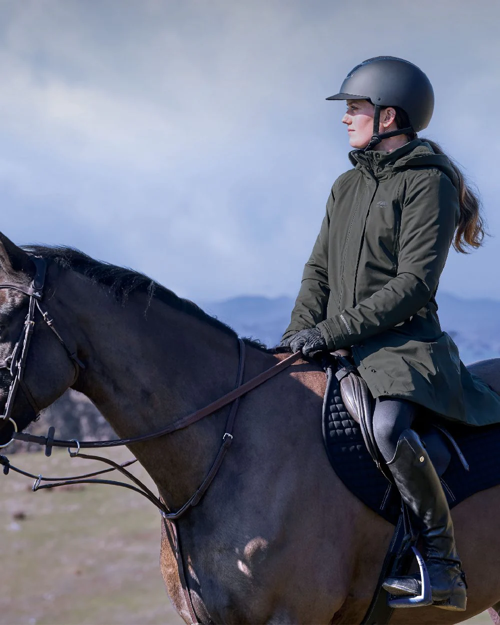 WeatherBeeta Womens All Purpose Waterproof Longline Equestrian Jacket - Image 7