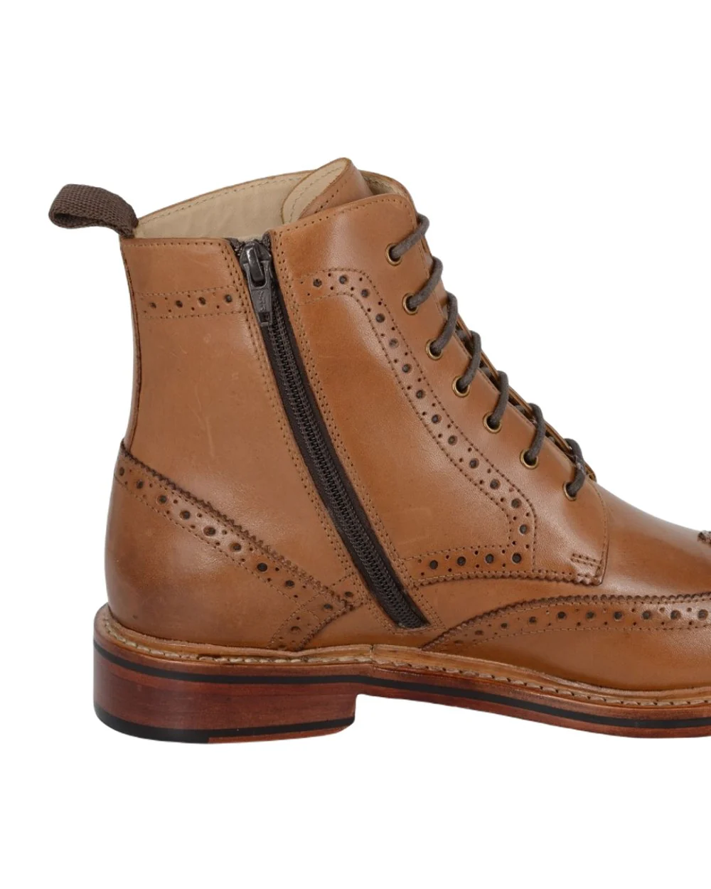 Woodland 7 Eyelet Brogue Zip Ankle Boots - Image 2
