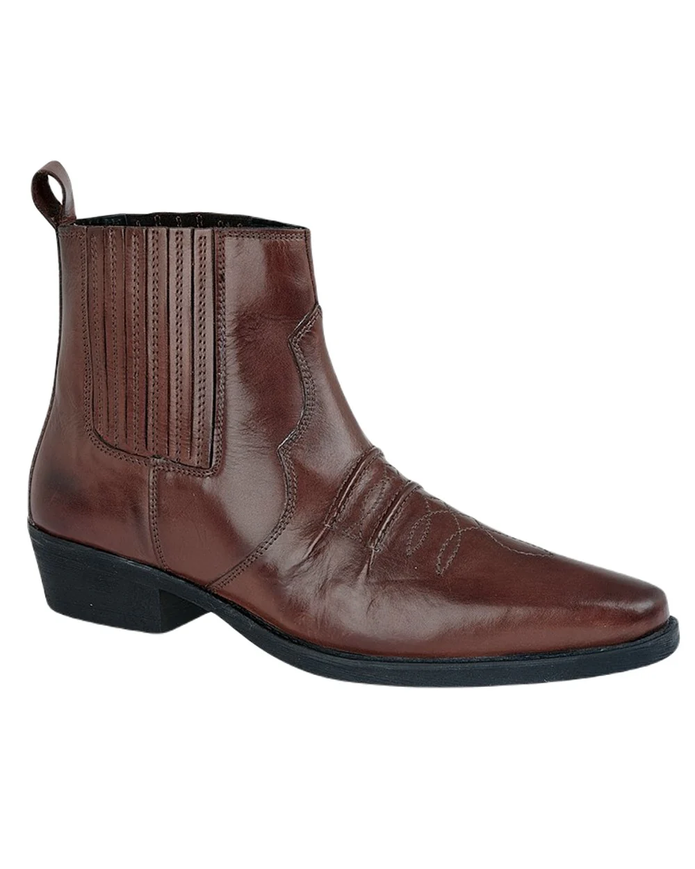 Woodland Nebraska Leather Western Ankle Boots - Image 2