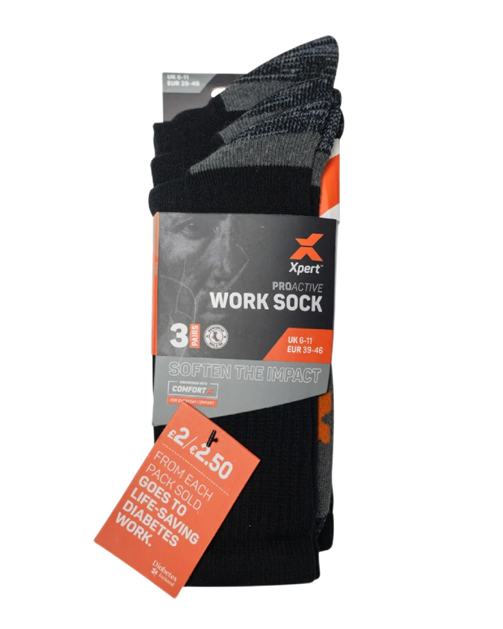 Xpert Pro Active Work Socks Triple Pack - Image 2